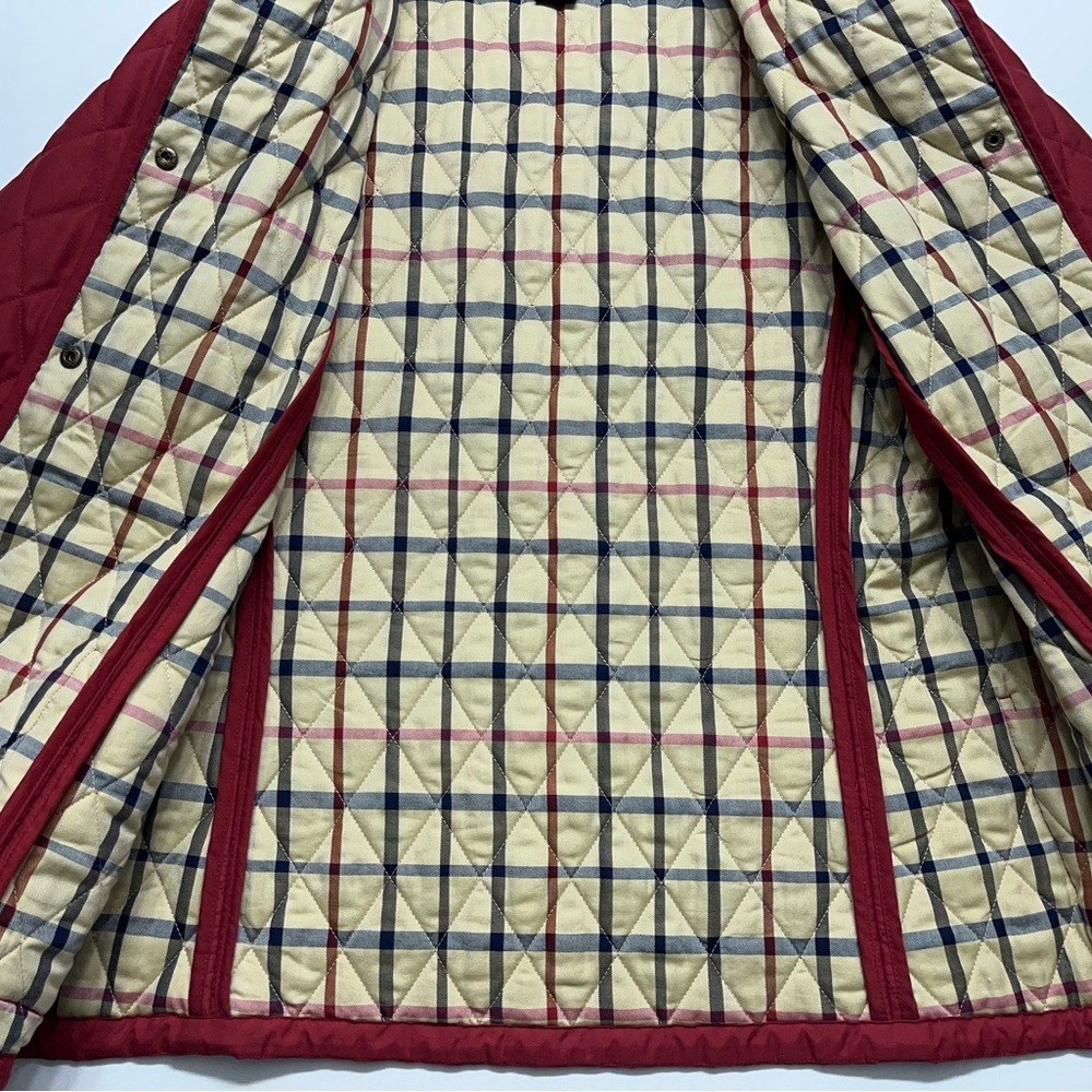 Brooks Brothers Diamond Quilted Jacket Womens Size 10 Insulated Corduroy Collar - Picture 3 of 14
